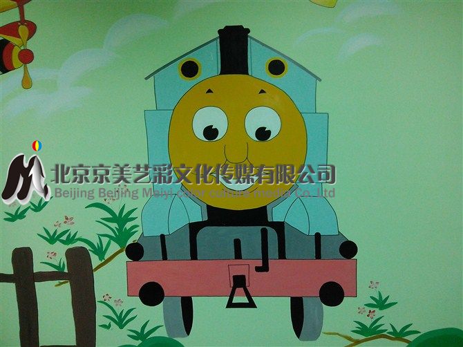 北京朝阳 青年路润枫水尚小区幼儿园墙体彩绘