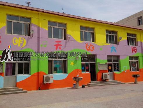 河北胜芳 崔庄子小学幼儿园墙体彩绘