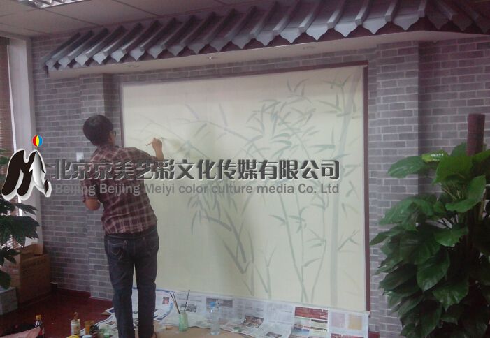 北京茶馆墙体彩绘