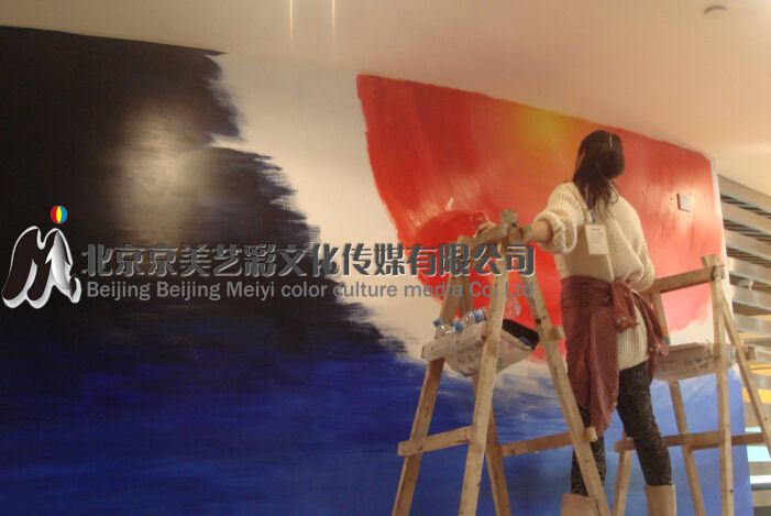 北京航天大厅墙体彩绘
