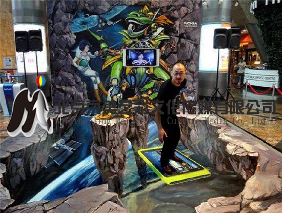 地面墙体结合3D彩绘