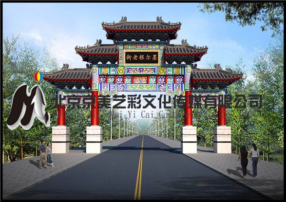 仿古牌楼彩绘