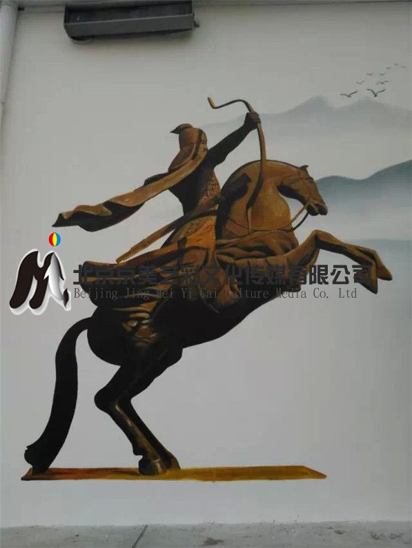 公园中古代建筑彩绘